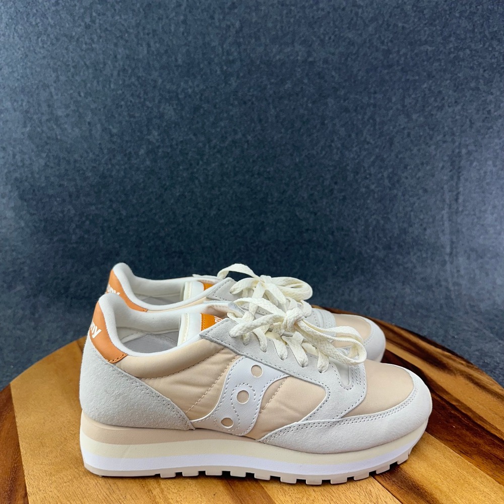 Saucony Jazz Triple Women's S60530-63 White Pink Casual Shoes Sneakers Size 7.5
